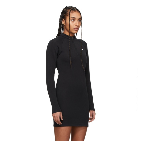 Mike Black Half-Zip Long Sleeve Dress - Picture 2 of 3